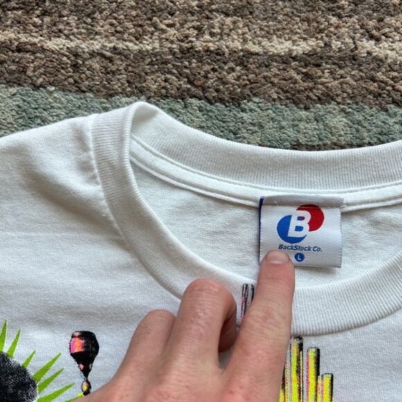 Backstock Co. Pink Floyd AOP All Over Print White Multicolor Tee Shirt Sz Large - Picture 5 of 5